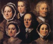 William Hogarth Heads of Six of Hogarth's Servants Spain oil painting artist